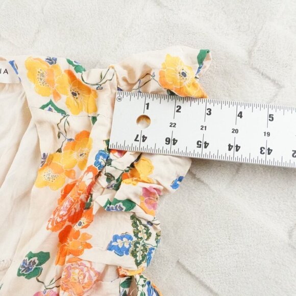 Storia Romper Womens Small Floral Multi Color V-Neck Short Sleeve - Picture 9 of 11